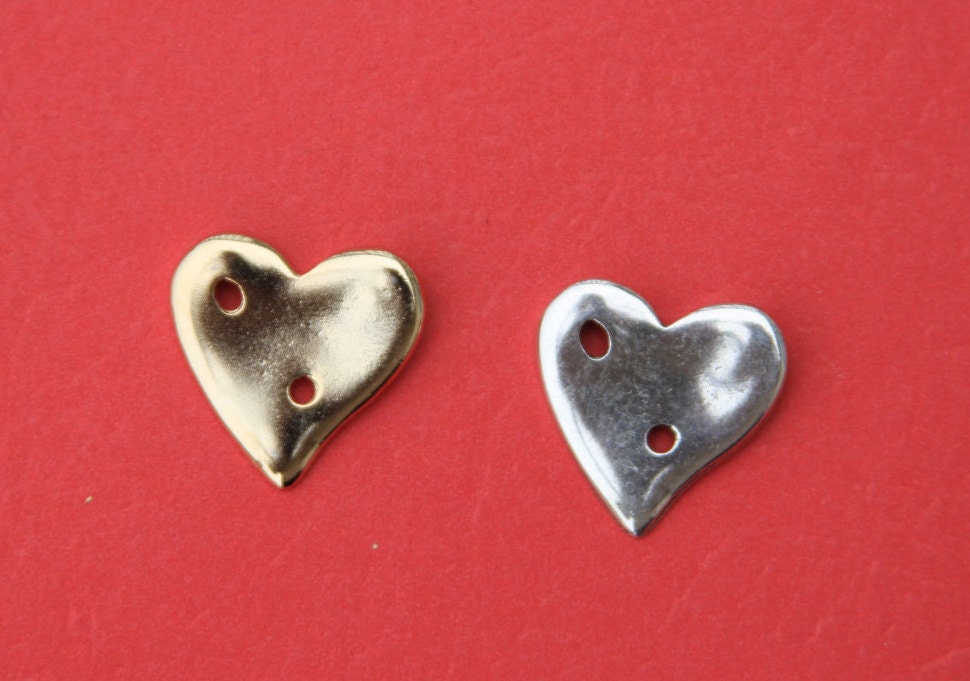 0061>>MADE in EUROPE zamak heart clasp-pendant, silver heart clasp-pendant for necklace (ABLZ12S) qty1