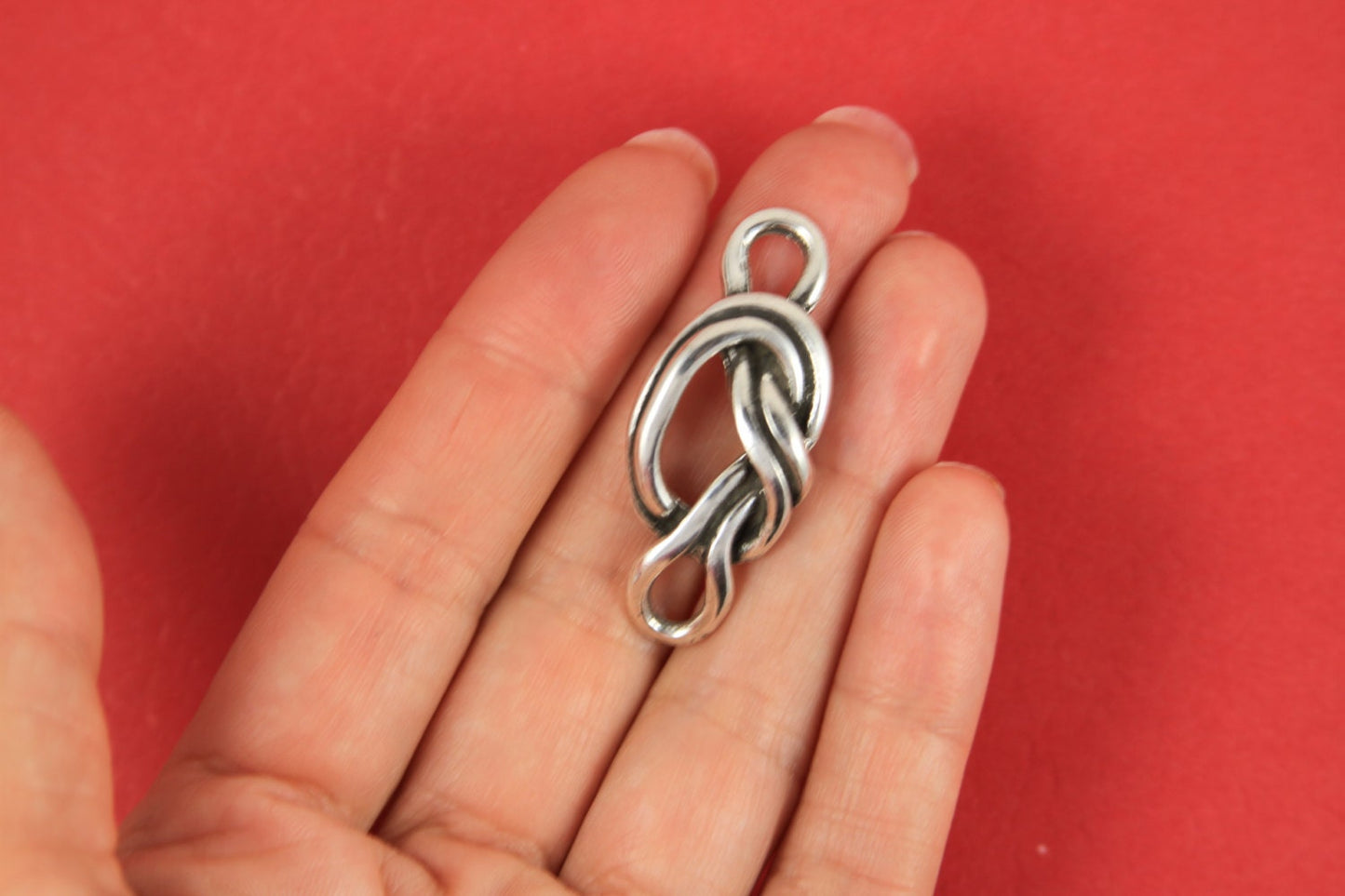 C0061>>MADE in EUROPE zamak knot connector, zamak finding, bracelet zamak component (76361/00) qty1