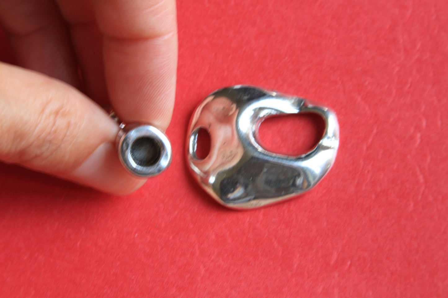 RC0008>> MADE in EUROPE zamak hook clasp, bracelet shiny clasp, silver hook clasp (ABLZ68S) Qty1