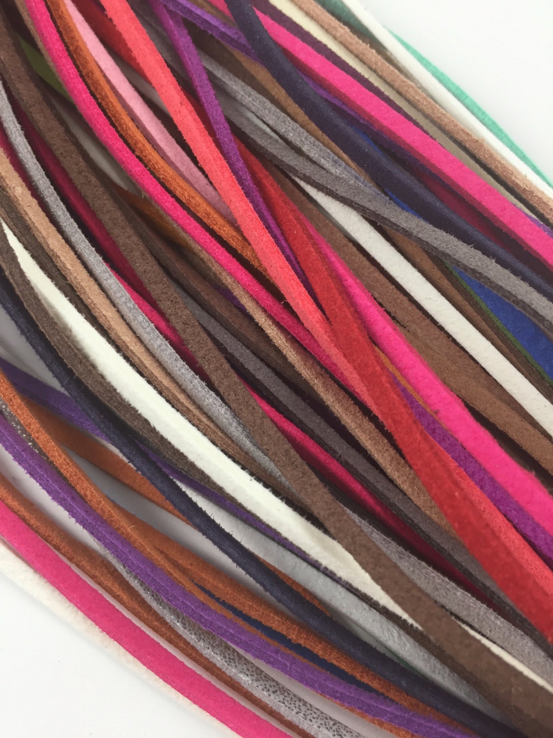 24 yards of faux suede cord remnants