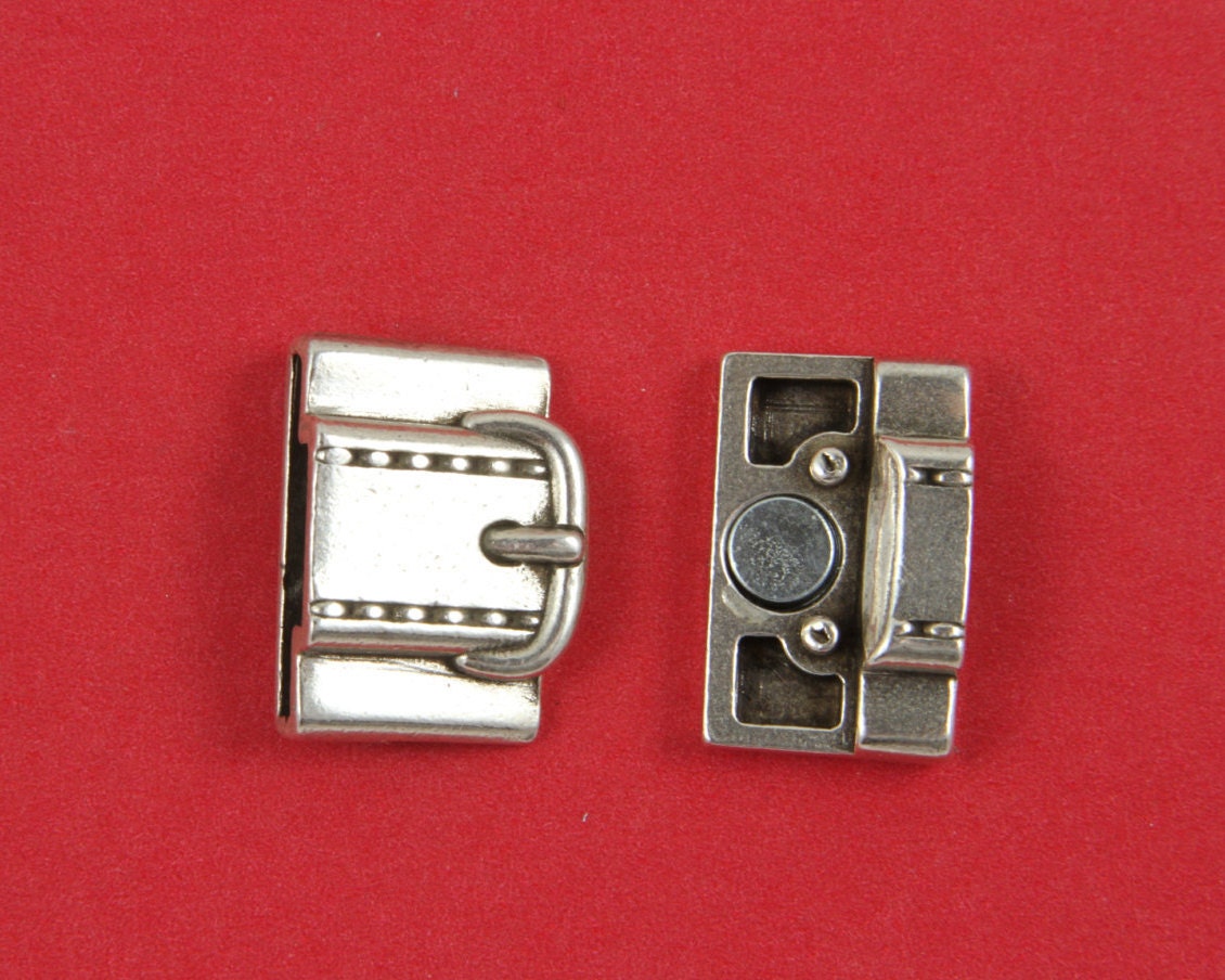 FC0084>>MADE in EUROPE zamak buckle clasp for 20mm &10mm flat leather cord, clasp for 20mm cord bracelet Qty1