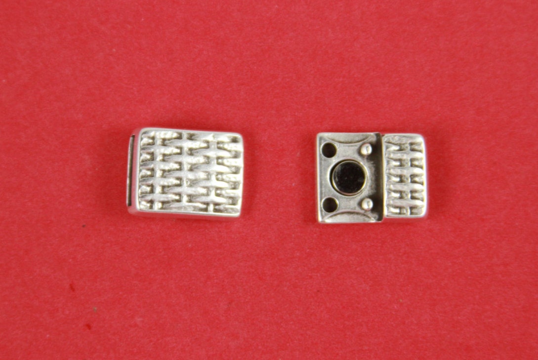 FC0037>>MADE in EUROPE zamak flat cord clasp, flat clasp for 10mm cord, Qty1