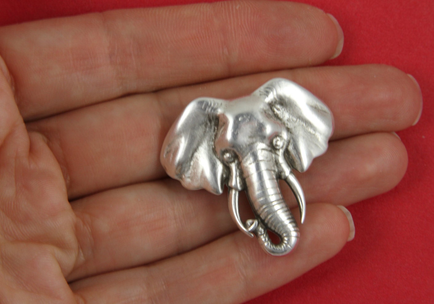 FS0072>>MADE in EUROPE zamak elephant slider, large elephant slider, zamak elephant spacer, bracelet slider qty1