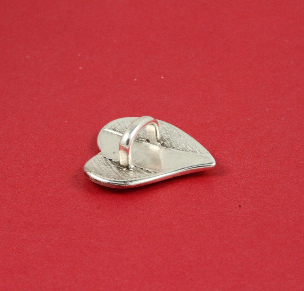 R/7 MADE in EUROPE zamak heart slider for licorice cord, large heart spacer , licorice cord heart slider (93044) qty1