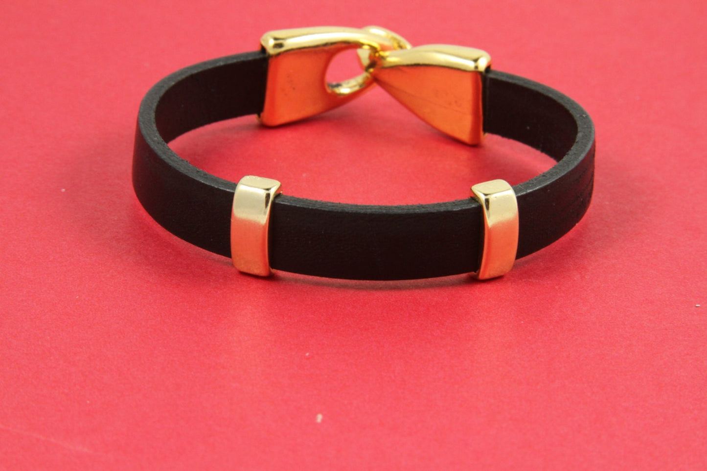 FS0088>>MADE in EUROPE 4 gold zamak slider bars, 10mm flat cord slider bars, 10mm cord gold sliders, zamak sliders (ABLZ65G) Qty 4