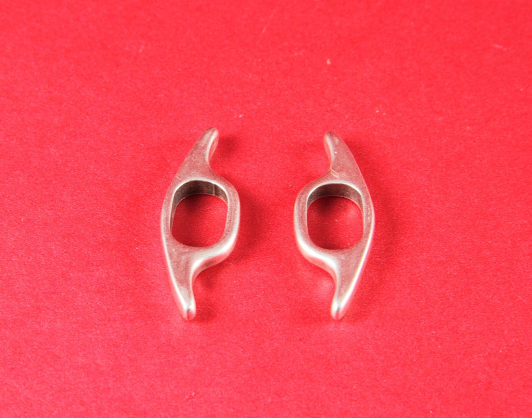 LS0068>>MADE IN EUROPE 5 zamak spike sliders, licorice spike slider, 10x6mm sliders, silver spike sliders(8506-0077) Qty5