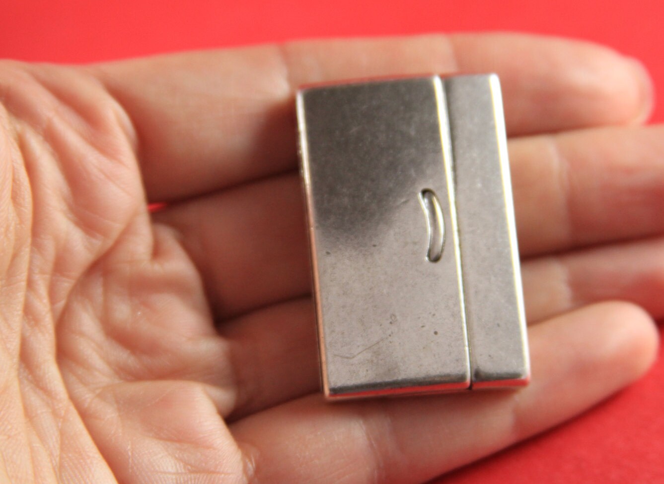 FC0006>> MADE in EUROPE flat cord magnetic clasp, 40mm flat cord clasp, large magnetic clasp (76931/40) qty1
