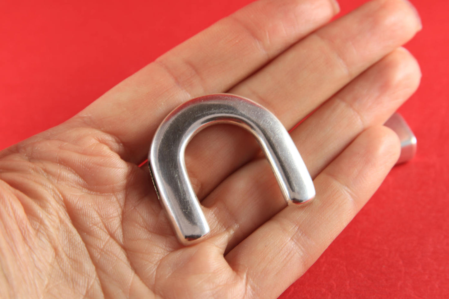 FC0253>>MADE in EUROPE zamak U clasp, U fastener clasp, 10mm cord clasp, flat cord clasp, horseshoe clasp, horse shoe clasp (4788/10) Qty1