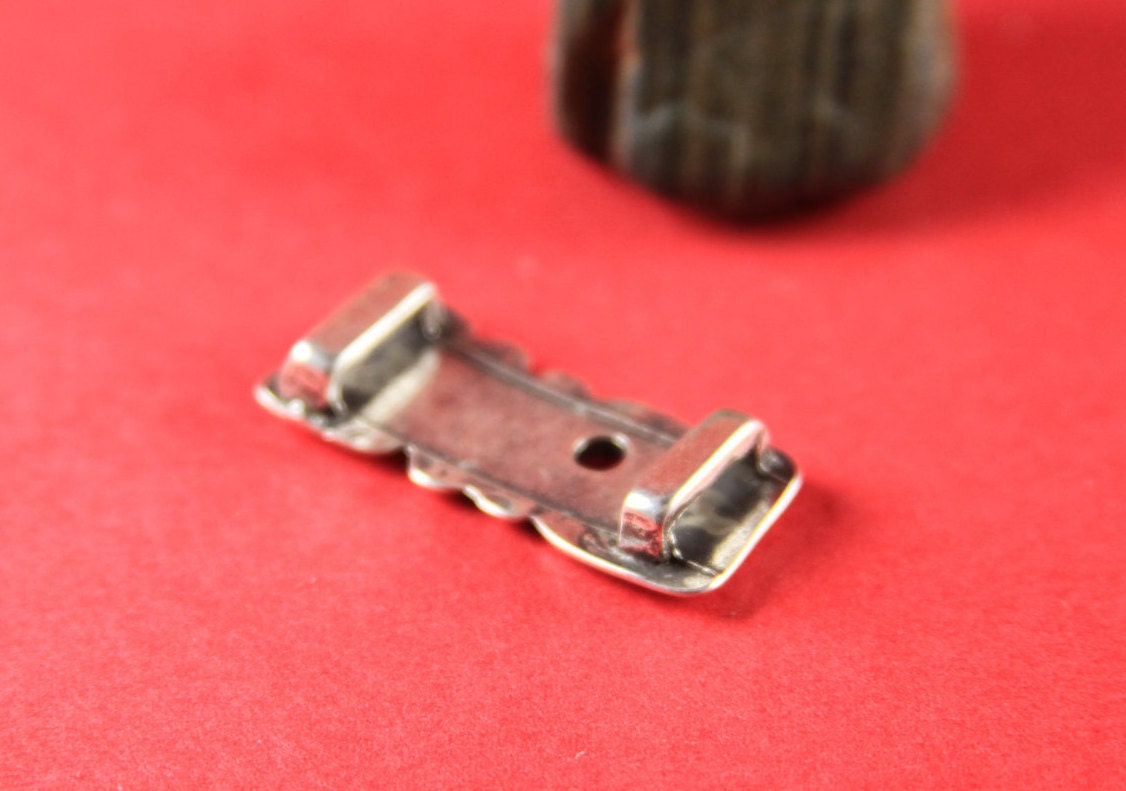 FS0330>>MADE in EUROPE zamak LOVE slider , zamak love connector, zamak slider for 10mm flat leather cord qty1