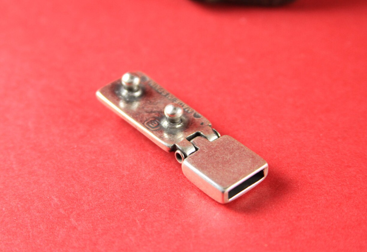 FC0163>>MADE in EUROPE zamak fastener clasp, 10mm flat cord rope fastener clasp, (77986/10) Qty1
