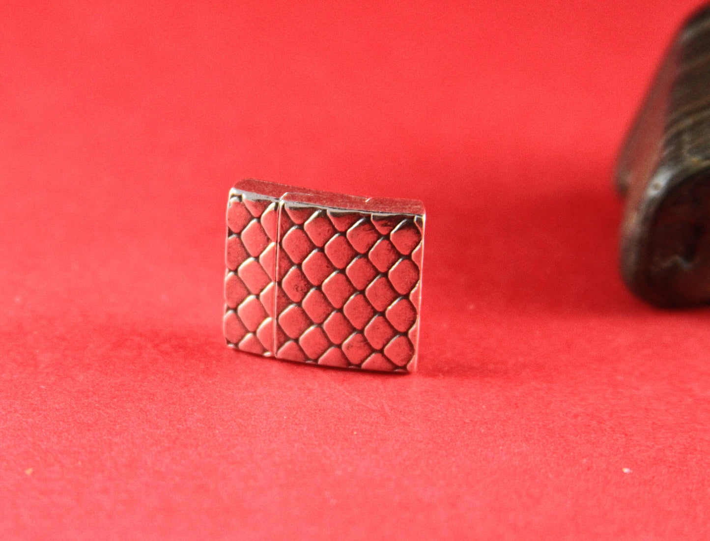 FC0066>>MADE in EUROPE zamak 15mm flat cord clasp, flat leather cord clasp, 15mm flat clasp Qty1