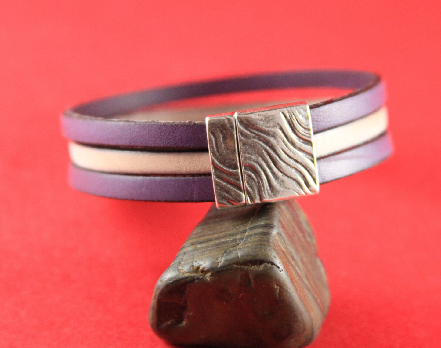 FC0064>>MADE in EUROPE zamak 15mm flat cord clasp, flat leather cord clasp, 15mm flat clasp, 15mm wavy zamak clasp Qty1