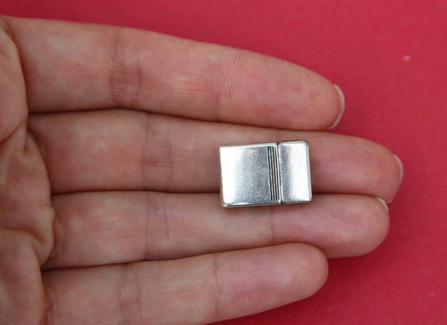 FC0255>>MADE in EUROPE zamak clasp, 10mm flat cord clasp, 10x2mm clasp (78920/10) Qty1