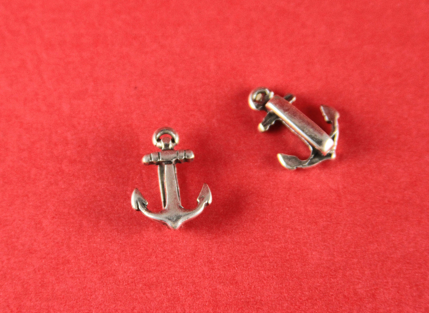 FS0258>>MADE in EUROPE 2 zamak anchor sliders, 10mm flat cord slider, 10mm leather cord sliders, zamak anchor sliders Qty2