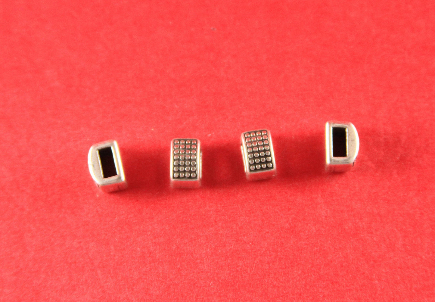 FS0236>>MADE in EUROPE 4 zamak sliders for 5mm cord, flat cord slider, zamak bar slider qty4