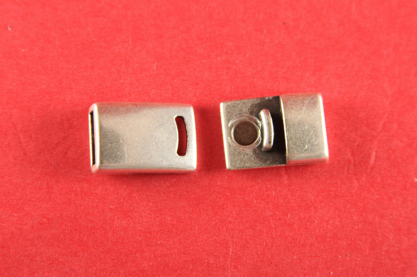 FC0054>>MADE IN EUROPE Zamak 10mm clasp, flat leather cord clasp, 10mm cord clasp, 10mm cord clasp Qty1