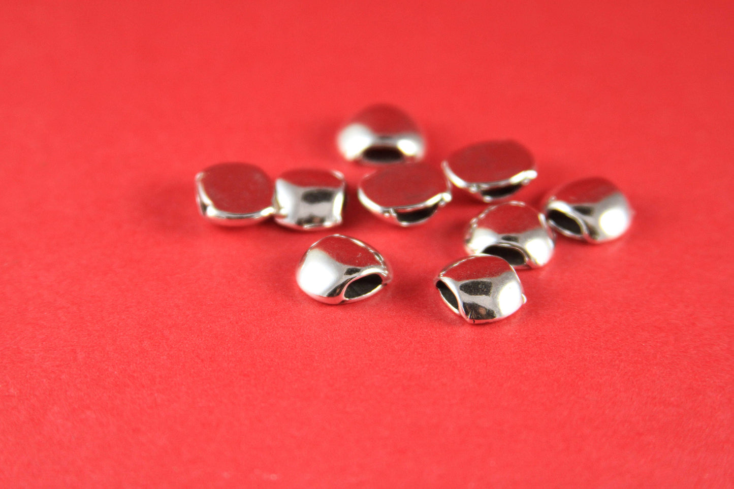 FS0216>>MADE in EUROPE 4 zamak sliders for 5mm cord, flat cord slider, zamak round flat slider (ABLZ154s) qty4
