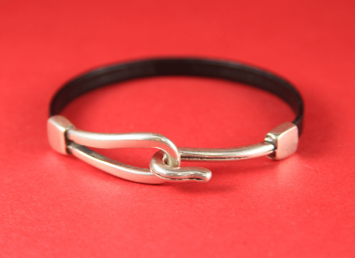 FC0264>>MADE in EUROPE zamak clasp, zamak hook clasp, rustic hook clasp, 6mm flat cord hook clasp qty1
