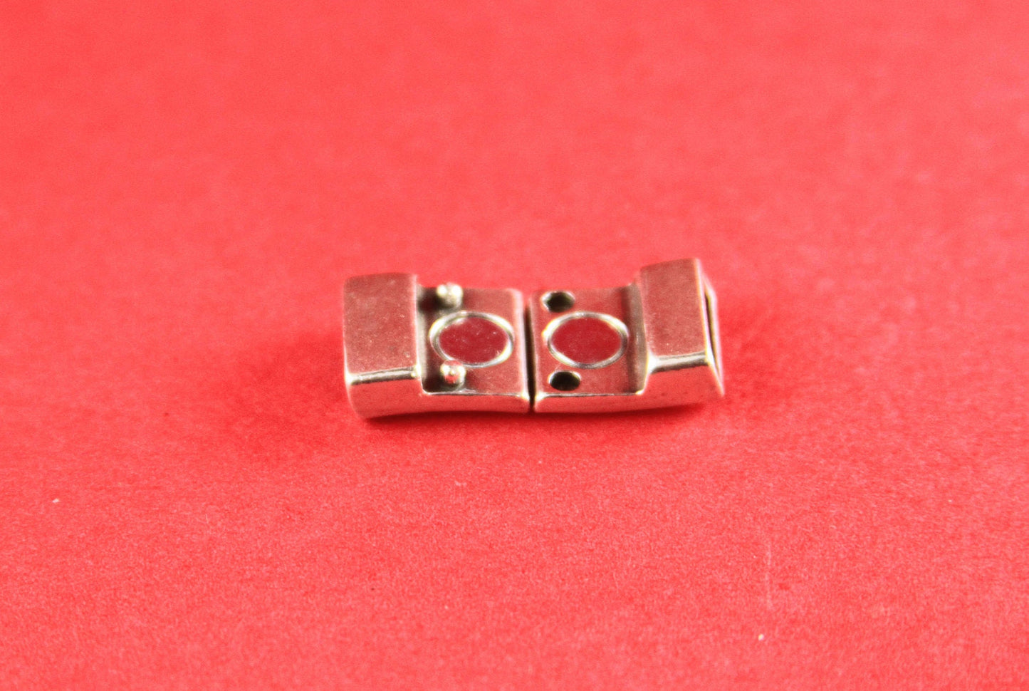 FC0195>>MADE in EUROPE zamak clasp, 10mm flat cord clasp, 10x2.5mm zamak clasp, Qty1
