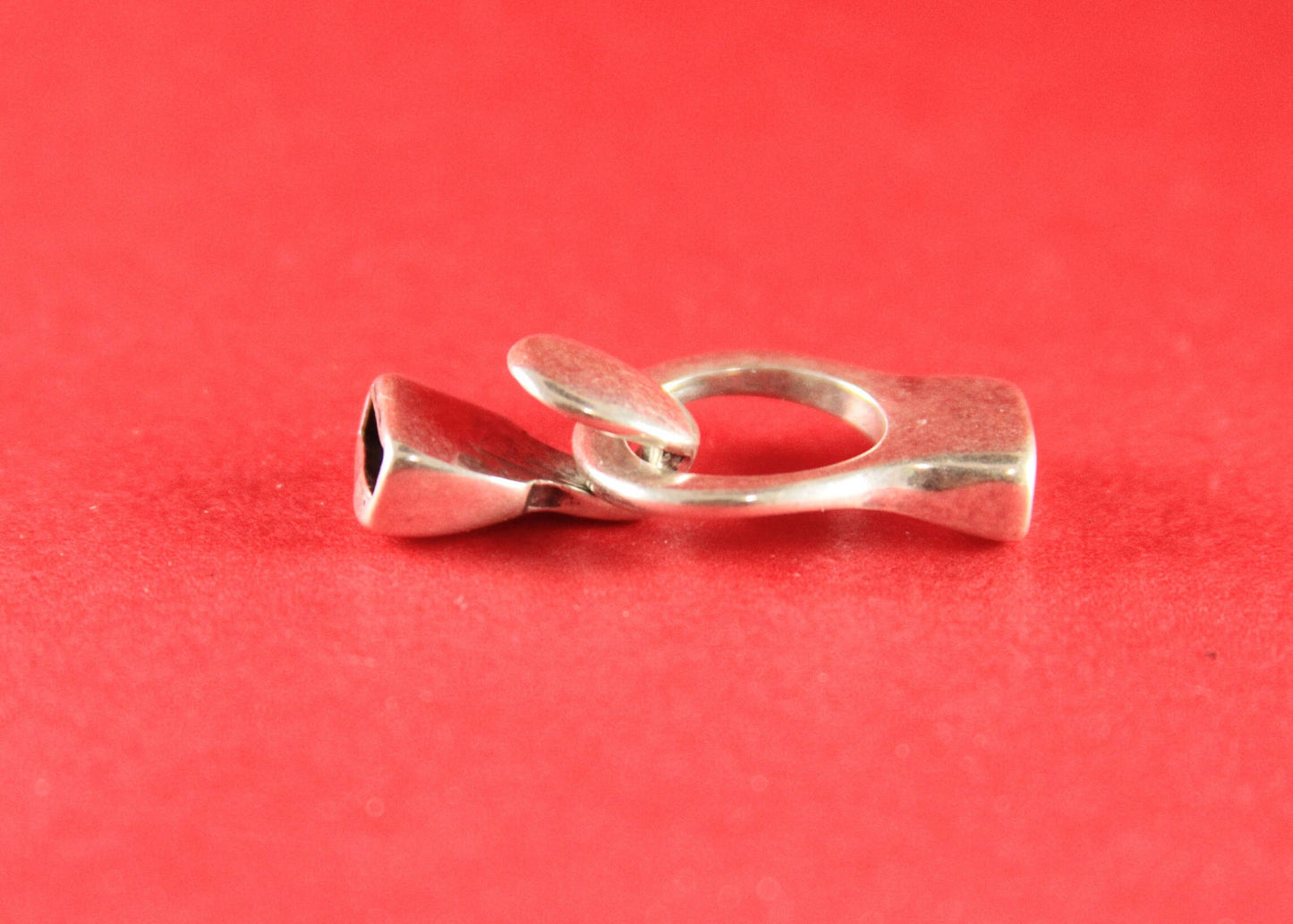 FC0277>>MADE in EUROPE zamak hook clasp, 10mm flat cord clasp, silver hook clasp (78842/10) Qty1