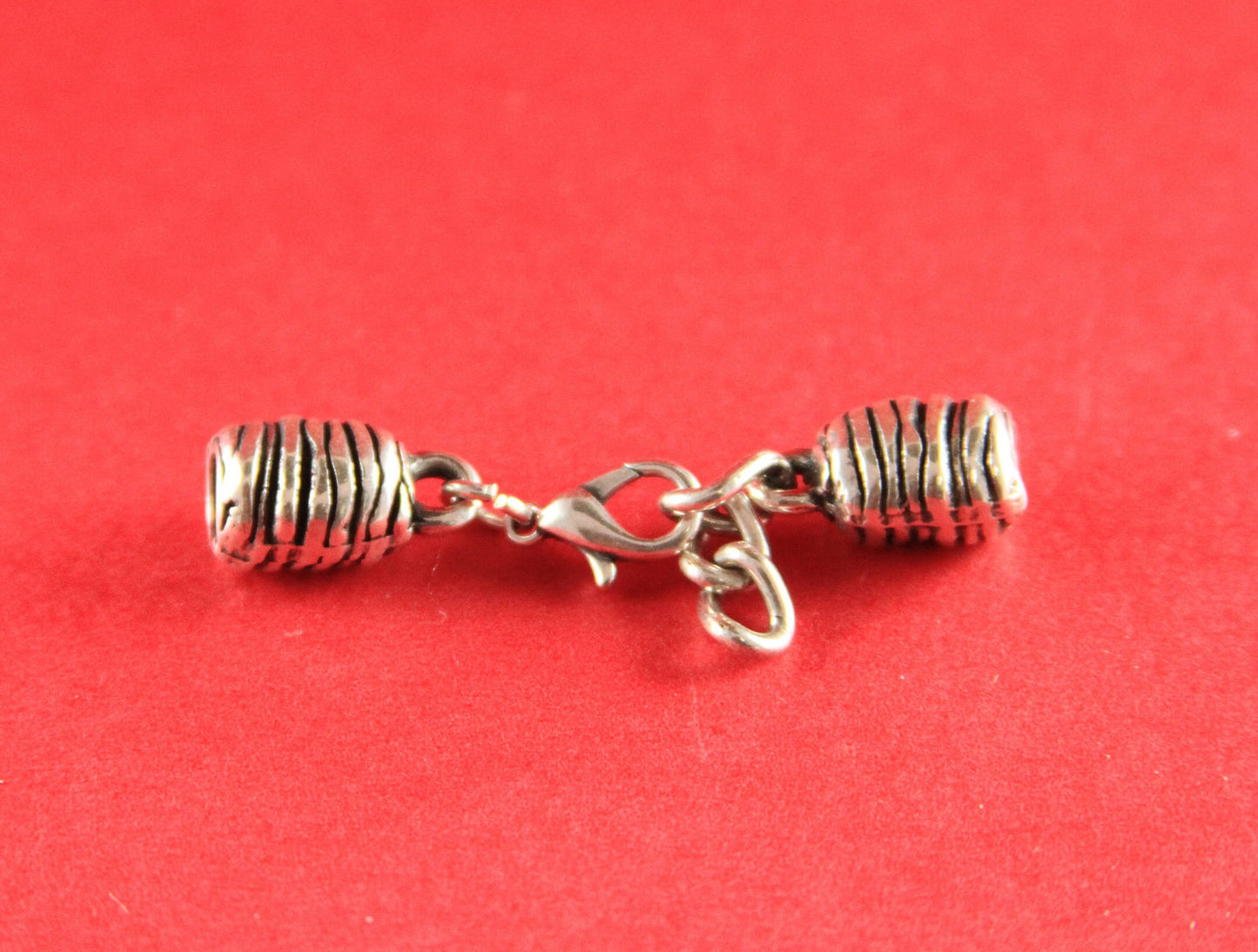 RC0048>>MADE in EUROPE Zamak 5mm round cord ends, 5mm cord clasp with extention chain,5mm round cord adjustable textured clasp(76899/05)Qty1