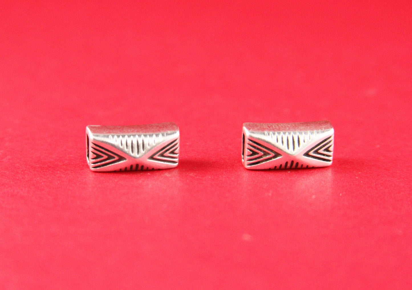 FS0170>>MADE IN EUROPE 2 zamak sliders for 5mm flat cord, flat leather cord slider, bracelet spacer, bracelet slider qty2