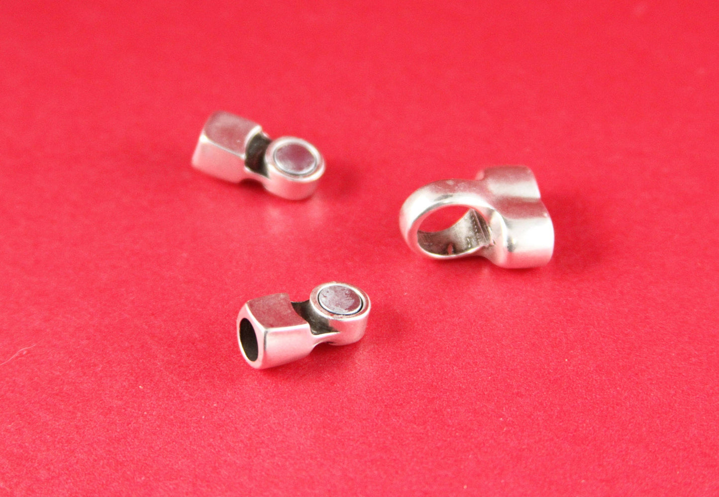 RC0021>>MADE in EUROPE zamak 5mm cord clasp, double clasp, two strand bracelet zamak clasp Qty1