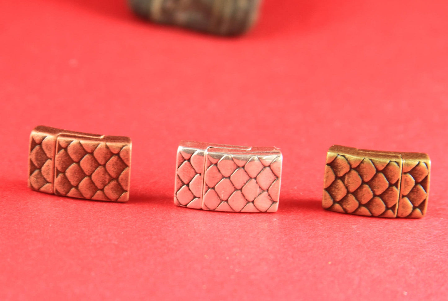 FC0270>>MADE in EUROPE zamak magnetic clasp,10mm flat cord clasp, flat cord magnetic clasp, snake skin magnetic clasp Qty1