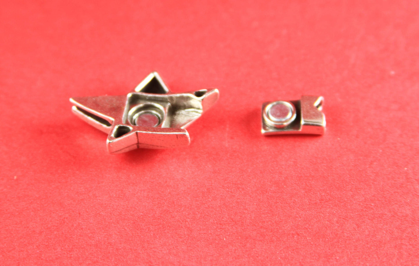 FC0117>>MADE IN EUROPE zamak star clasp, flat cord clasp, zamak star clasp, flat cord clasp Qty1