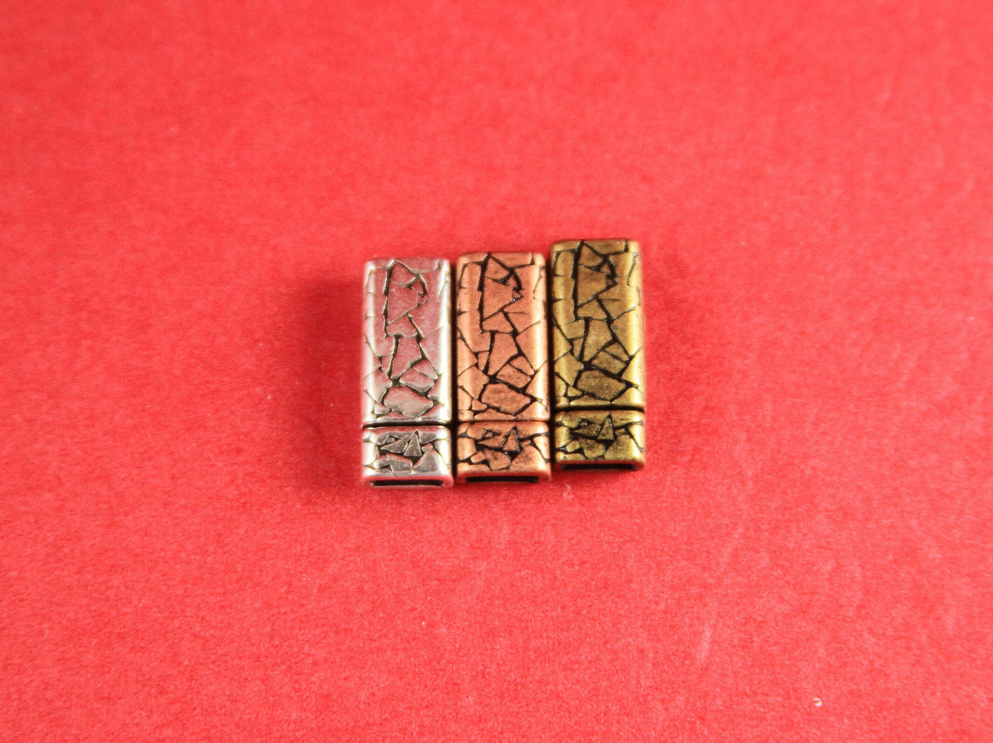 FC0262>>MADE in EUROPE 5mm flat cord zamak clasp, 5mm copper clasp, 5mm cord clasp, zamak clasp Qty1