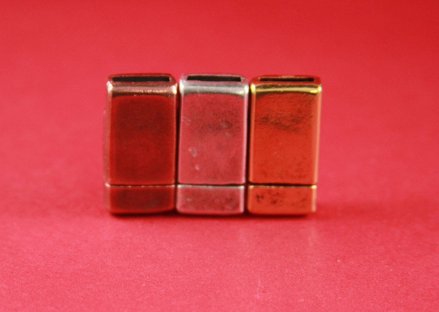 FC0164>>MADE IN EUROPE magnetic clasp for 10mm flat leather cord, copper clasp for flat cord (XM5981AC) Qty1