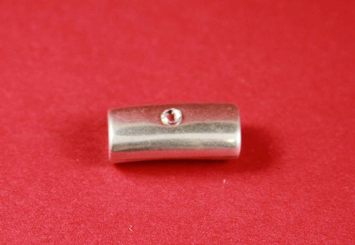LS0071>>MADE in EUROPE zamak slider tube with Swarovski crystal, 10x5mm licorice cord slider, 10x5mm tube slider Qty1