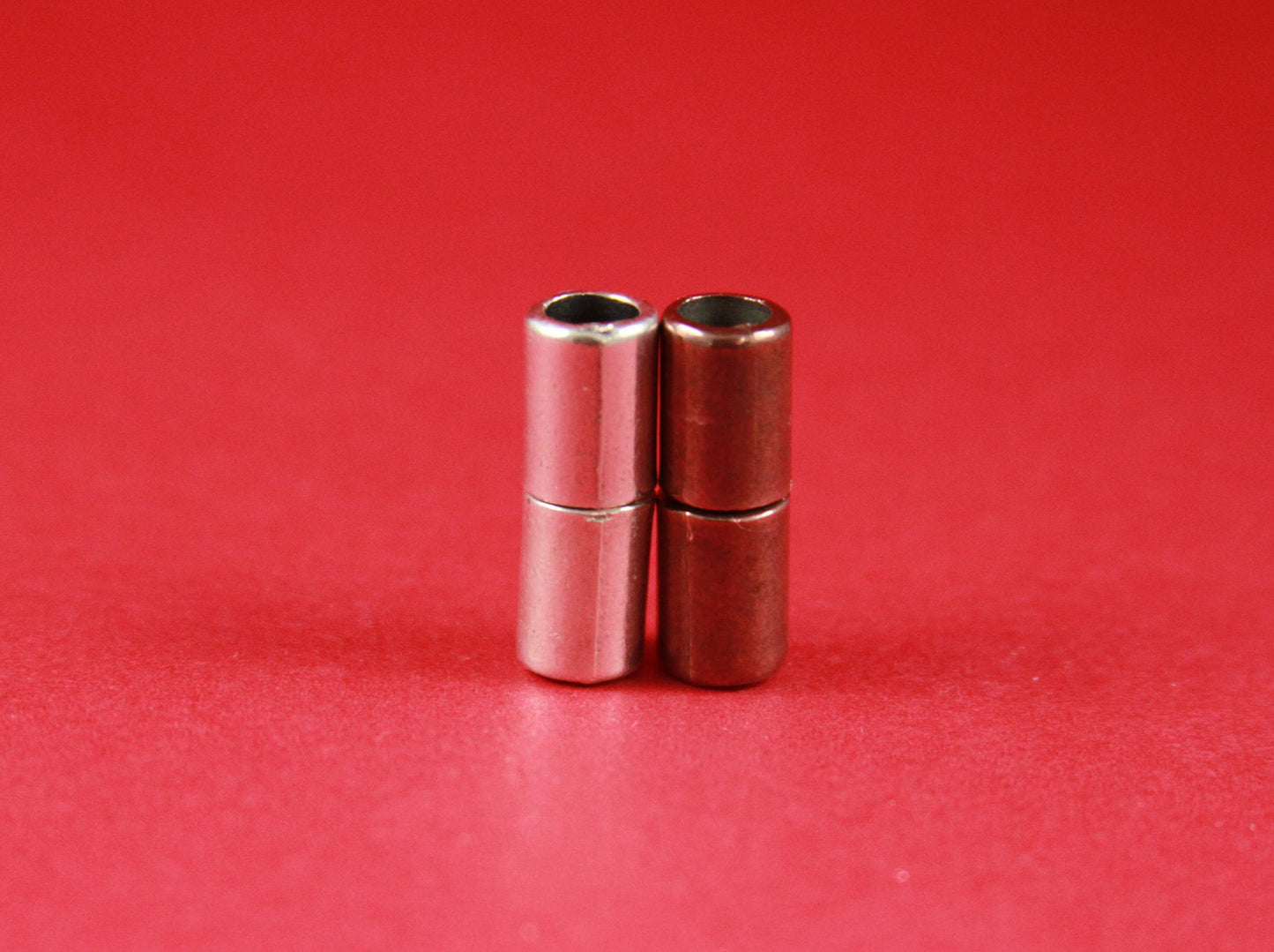 RC0026>>MADE IN EUROPE 5mm silver magnetic clasp, 5mm round leather cord clasp, round cord clasp (XM5975AS)