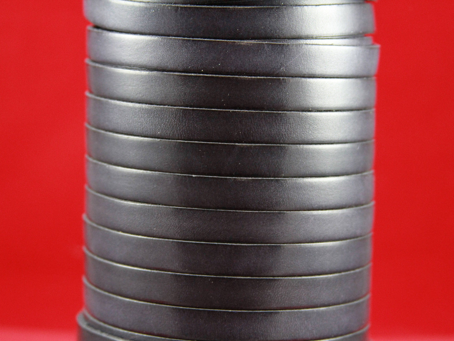 MADE in EUROPE 24" of genuine leather cord, flat 10mm gray leather cord, 10x2mm leather cord (AR100/10/32)