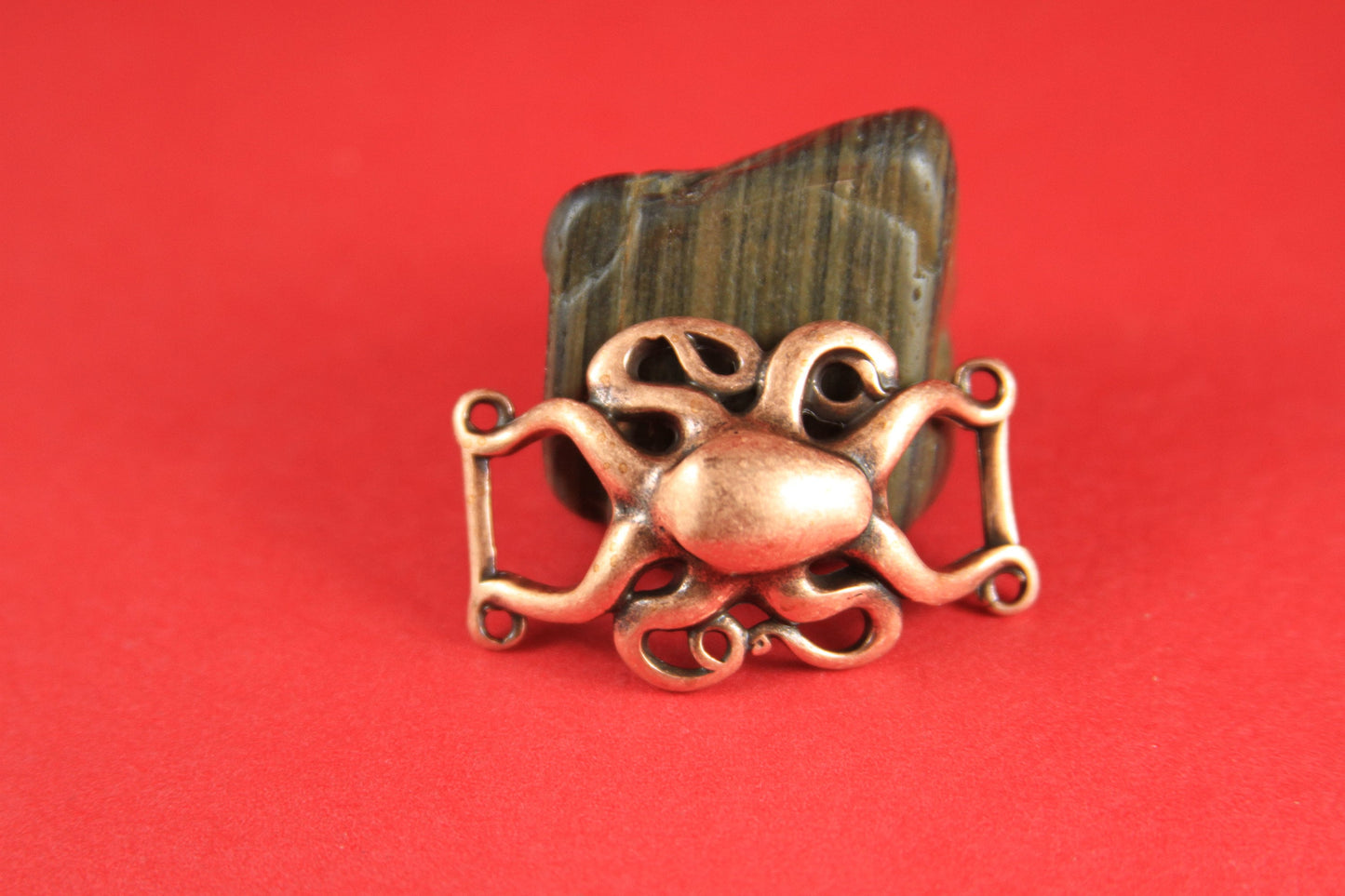 C0092>>MADE in EUROPE zamak connector, zamak octopus connector, bracelet octopus slider, Qty1