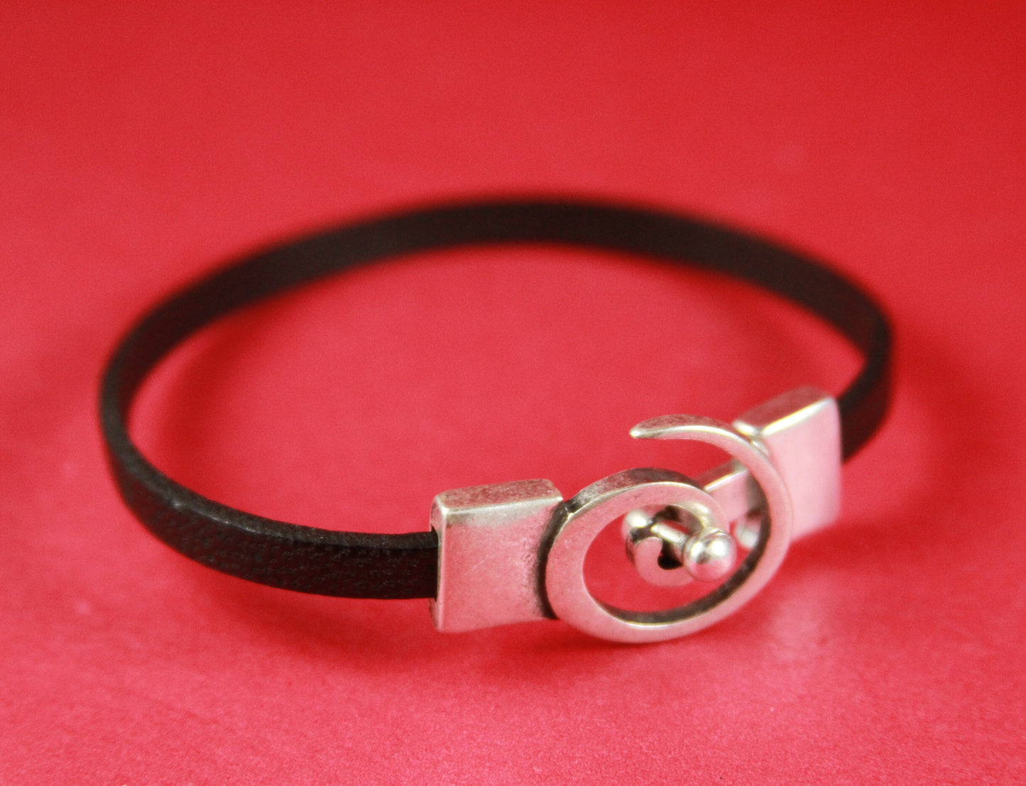 FC0026>> MADE in EUROPE 6mm flat toggle clasp, swirl toggle clasp, spiral toggle clasp, flat 6mm cord swirl toggle clasp (78801/06)