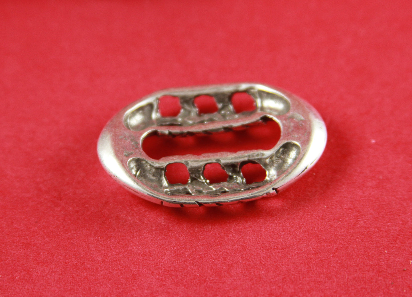 C0040>>MADE in EUROPE zamak large oval connector, 5-6mm cord connector, flat 5mm or 6mm leather cord connector Qty1