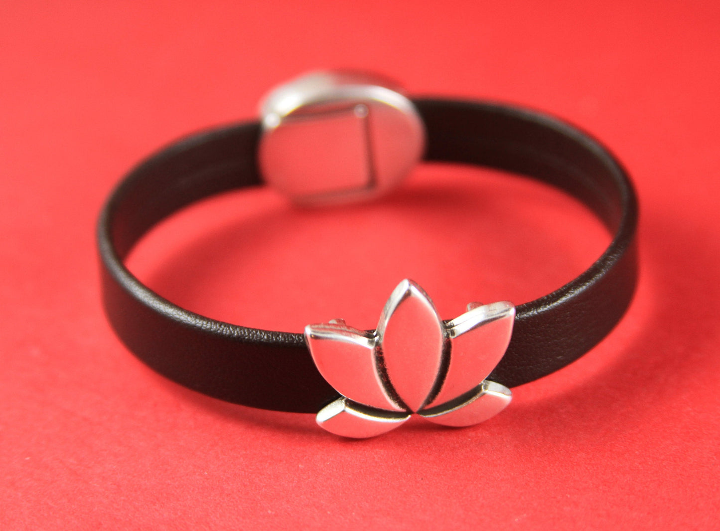 FS0074>>MADE IN EUROPE 2 zamak flower sliders 10mm flat cord, 10mm flat cord lotus slider, lotus slider for 10mm flat cord Qty2