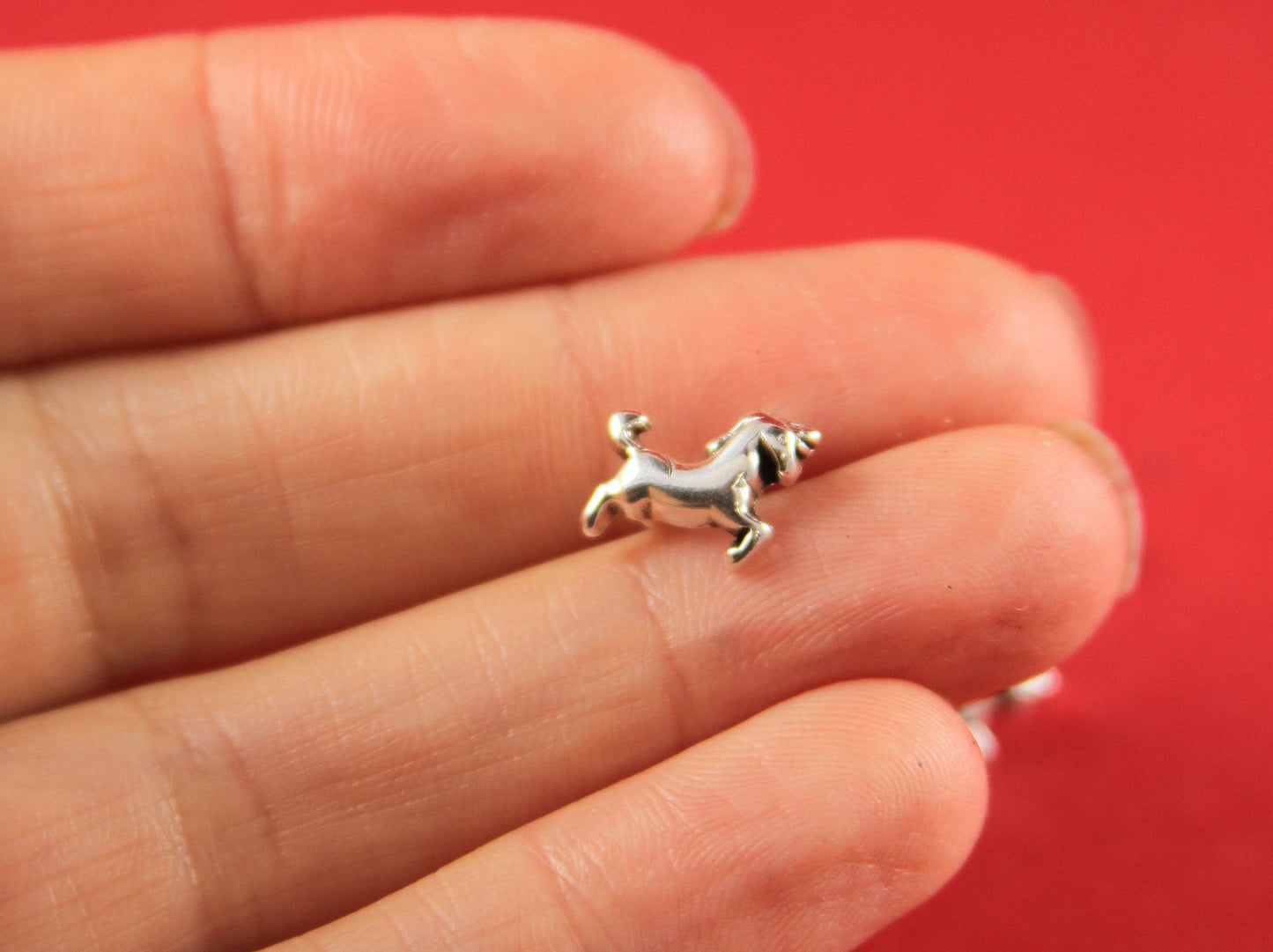 FS0064>>MADE in EUROPE 4 zamak unicorn tiny sliders for 5mm cord, flat 5mm cord slider, zamak unicorn sliders qty4