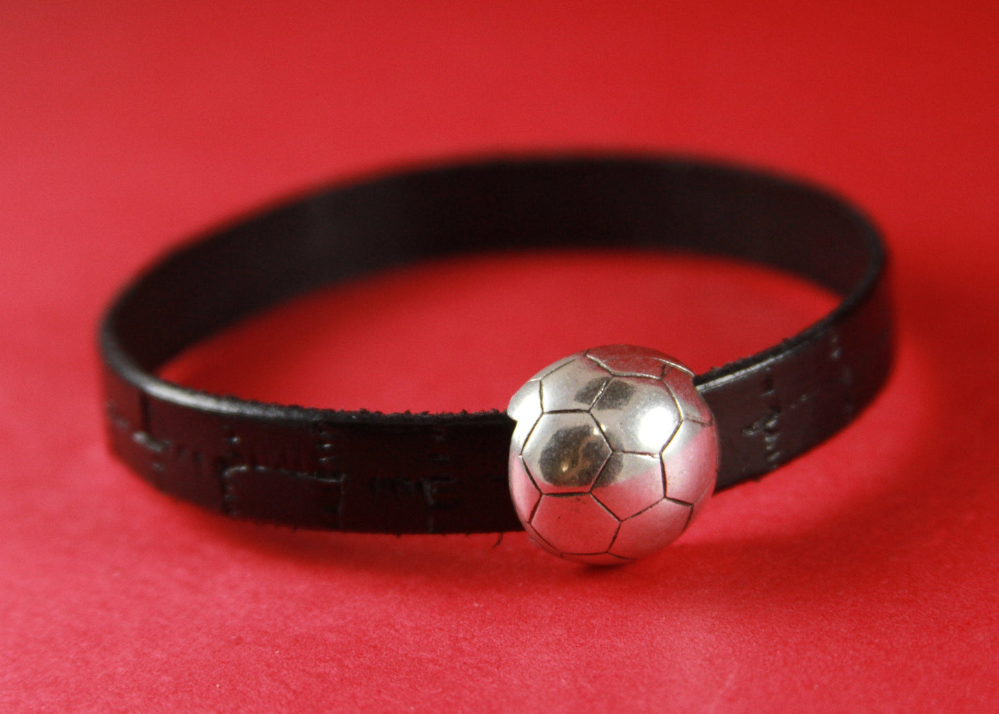 FC0178>>MADE in EUROPE zamak soccer ball clasp, 10mm flat cord clasp, 10mm soccer ball clasp, (TmBF/10) Qty1
