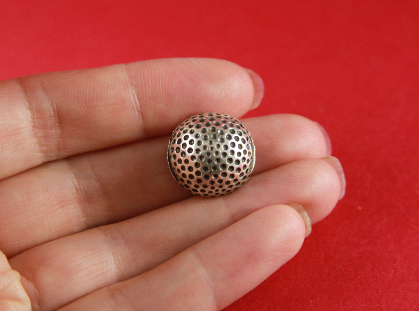 FC0174>>MADE in EUROPE zamak golf ball clasp, 10mm flat cord clasp, 10mm golf ball clasp, (TmPG/10) Qty1