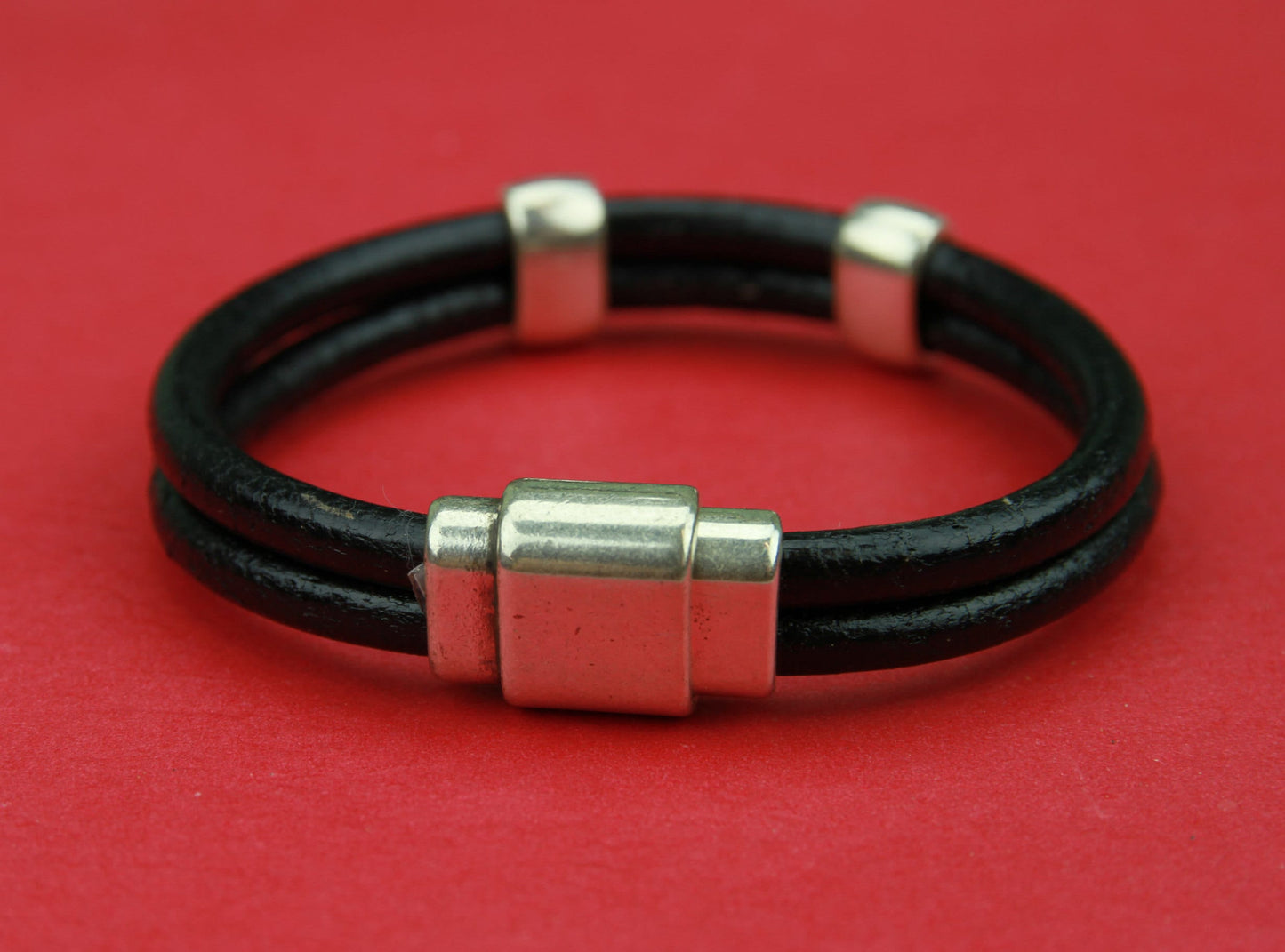 RC0124>>MADE IN EUROPE zamak 10mm x 5mm clasp, 10x5mm clasp, double strand 5mm cord clasp Qty 1