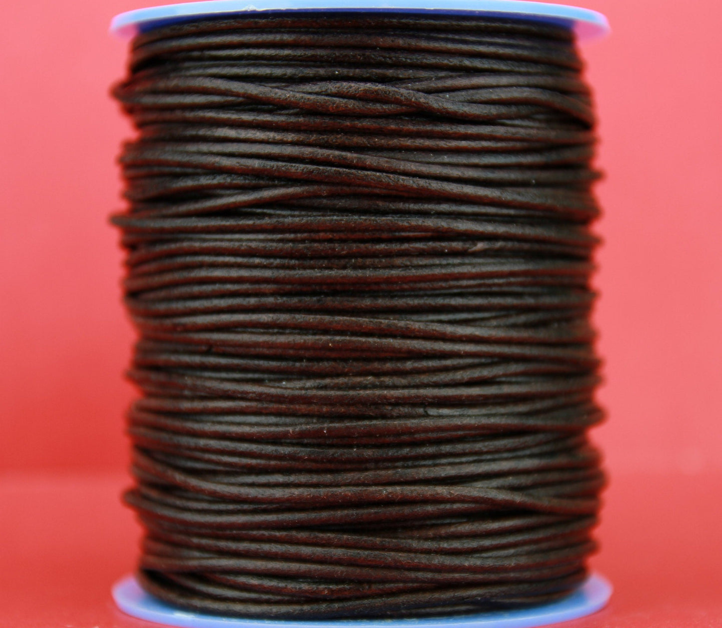 MADE IN EUROPE 6 feet 2mm leather cord, 2mm dark brown leather cord, 2mm round distressed brown leather cord, (2ANITES)