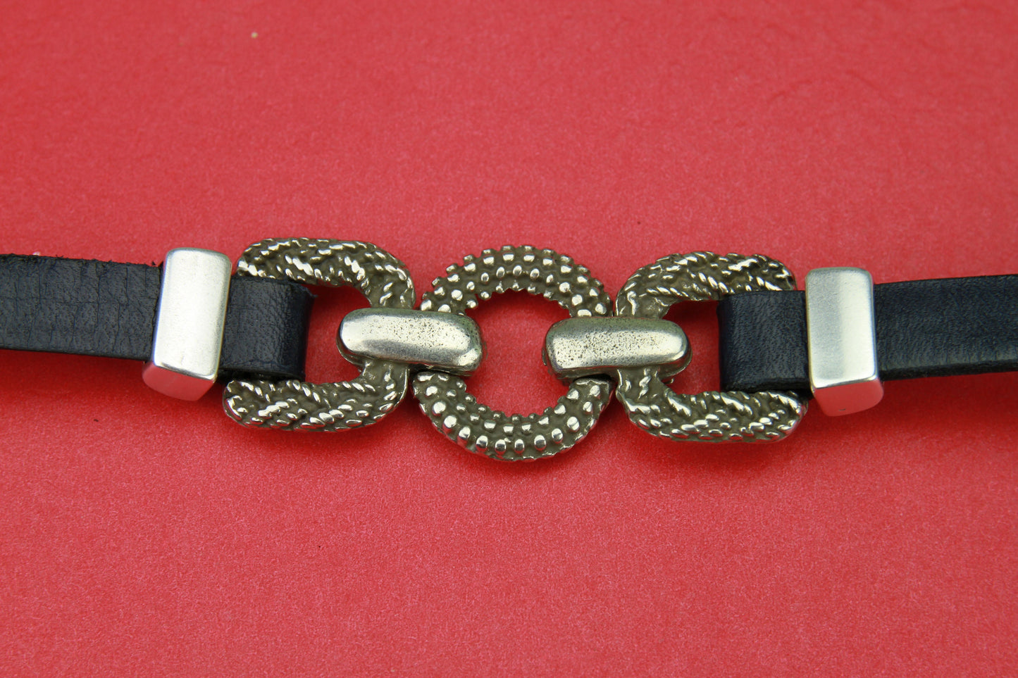 C0113>> MADE in EUROPE zamak connector, 10mm cord connector, flat 10mm leather cord chain connector Qty 1
