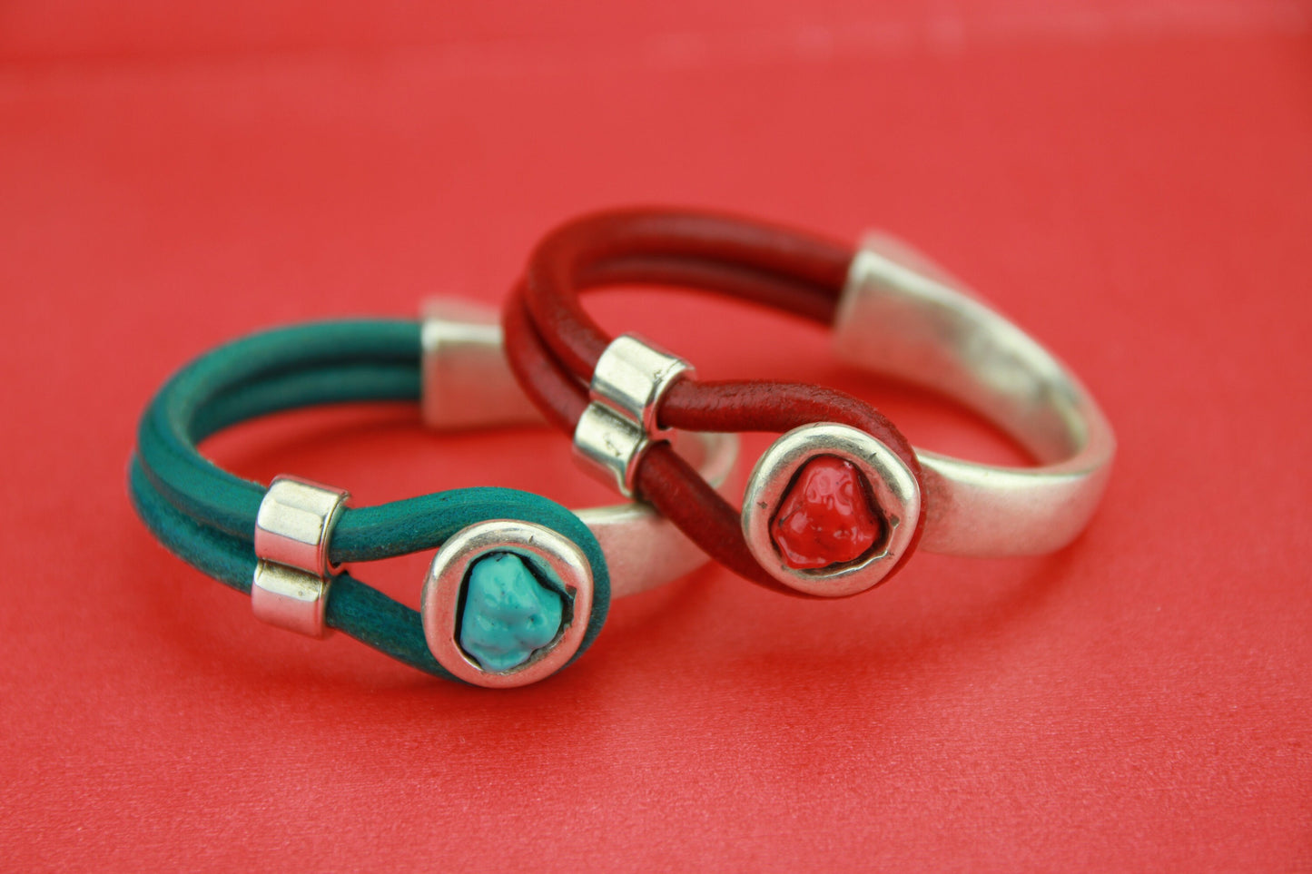 B0049/50>>MADE in EUROPE zamak button half bracelet +loop maker slider, zamak half bracelet for 5mm round cord (6724/5) Qty1