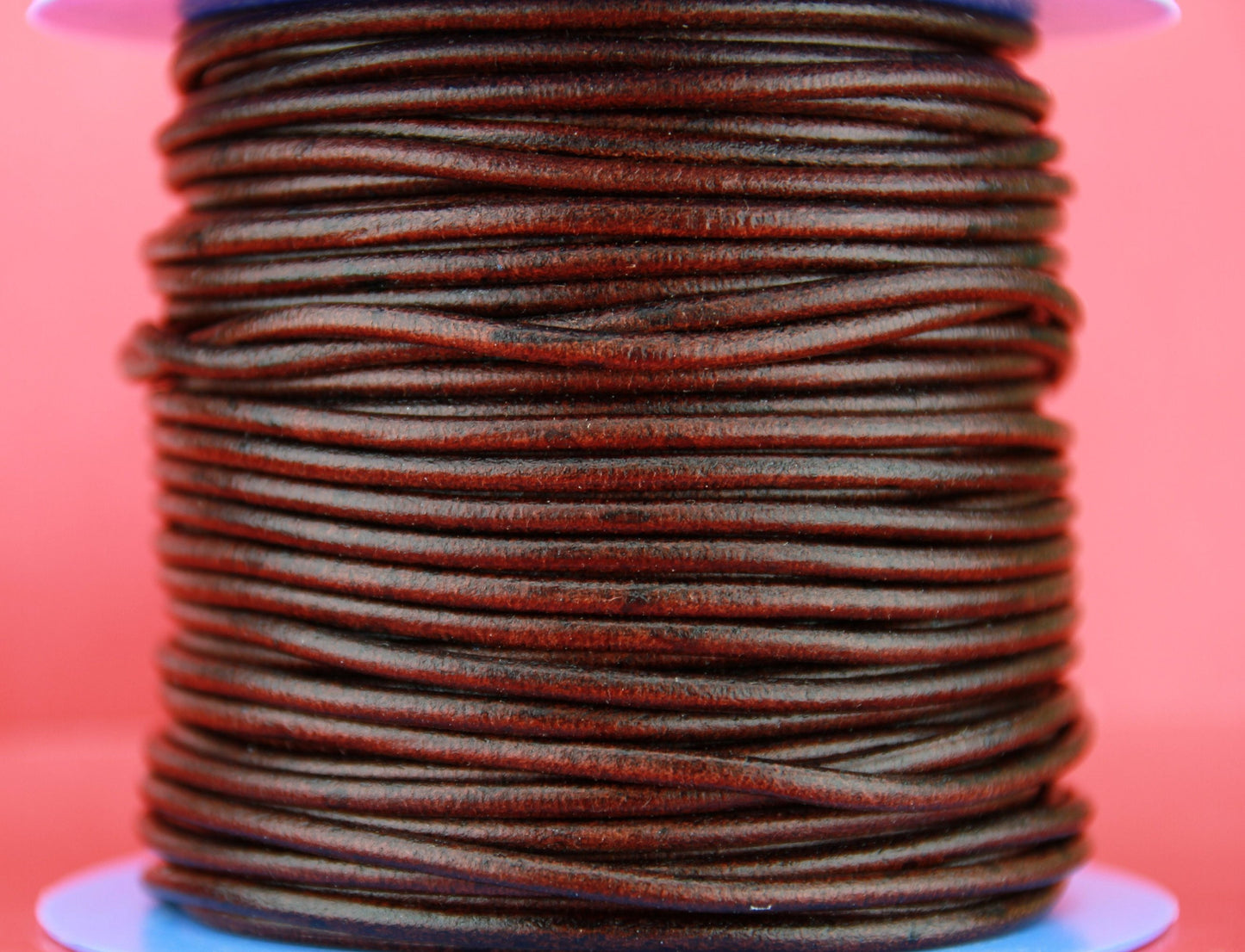 MADE IN SPAIN 6 feet 3mm leather cord, 3mm brown leather cord, 3mm round dark brown leather cord,(3ANIMAR)