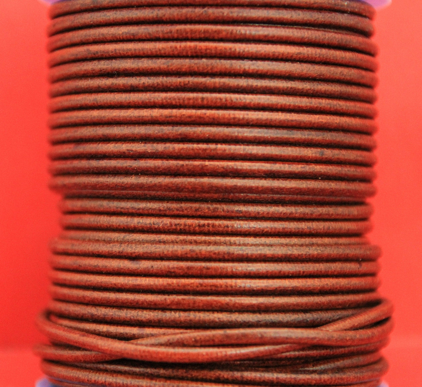 MADE IN SPAIN 6 feet 3mm leather cord, 3mm tobacco leather cord, 3mm round leather cord,(3ANITAB)