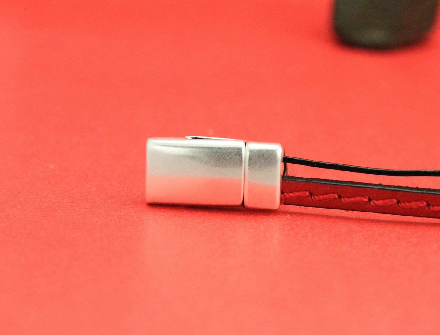 FC0302>>MADE in EUROPE zamak clasp for 5mm flat and 1mm round cord, 5mm flat cord clasp Qty1