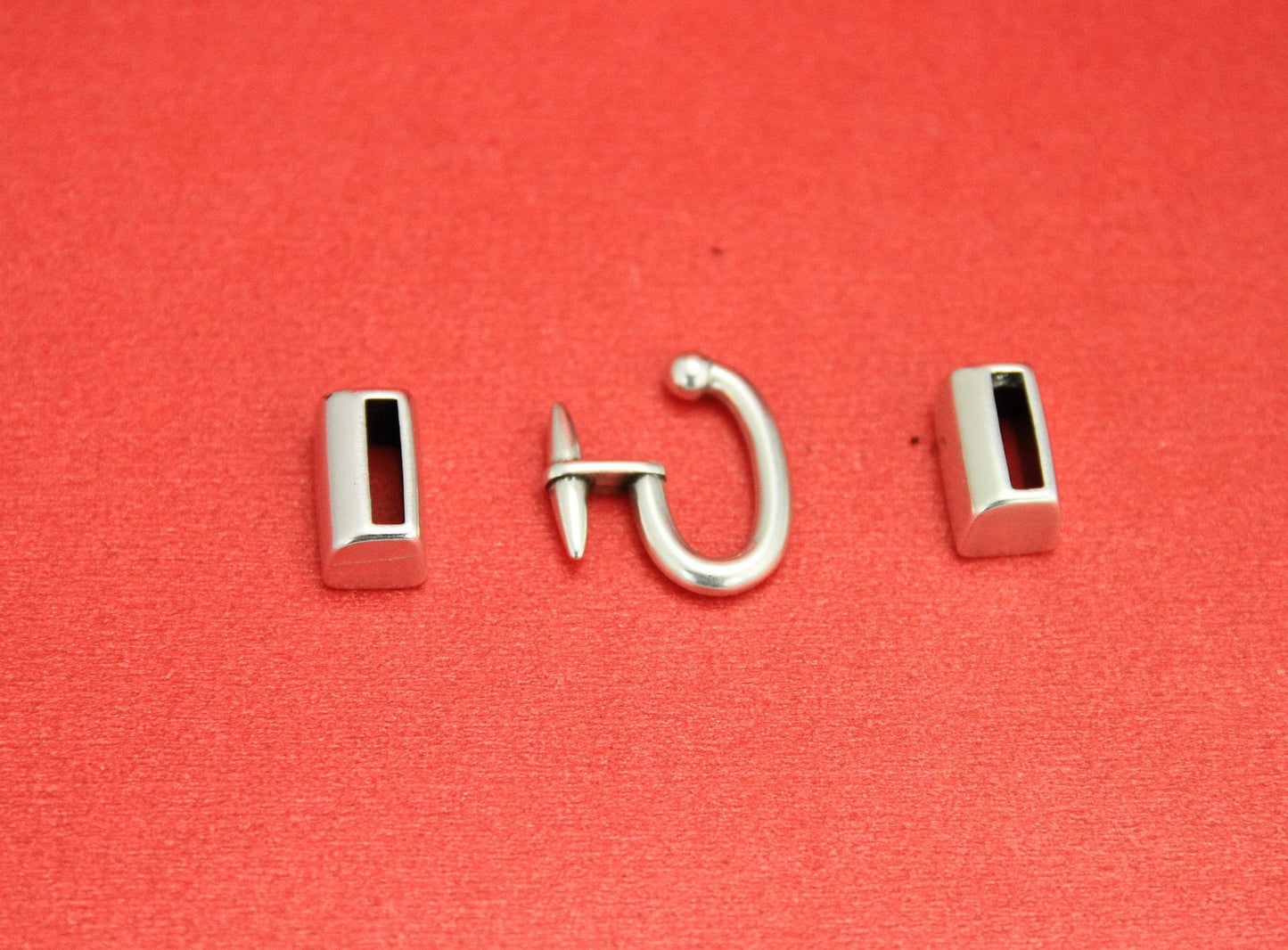 FC0303>>MADE in EUROPE zamak hook clasp set, flat 5mm cord hook clasp, (PF11555) Qty 1set
