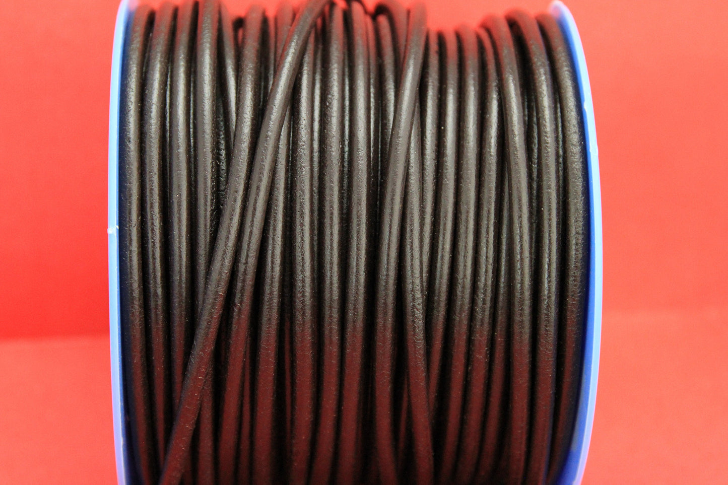 MADE IN SPAIN 1 yard round leather cord, dark brown genuine leather cord (4ANITES)
